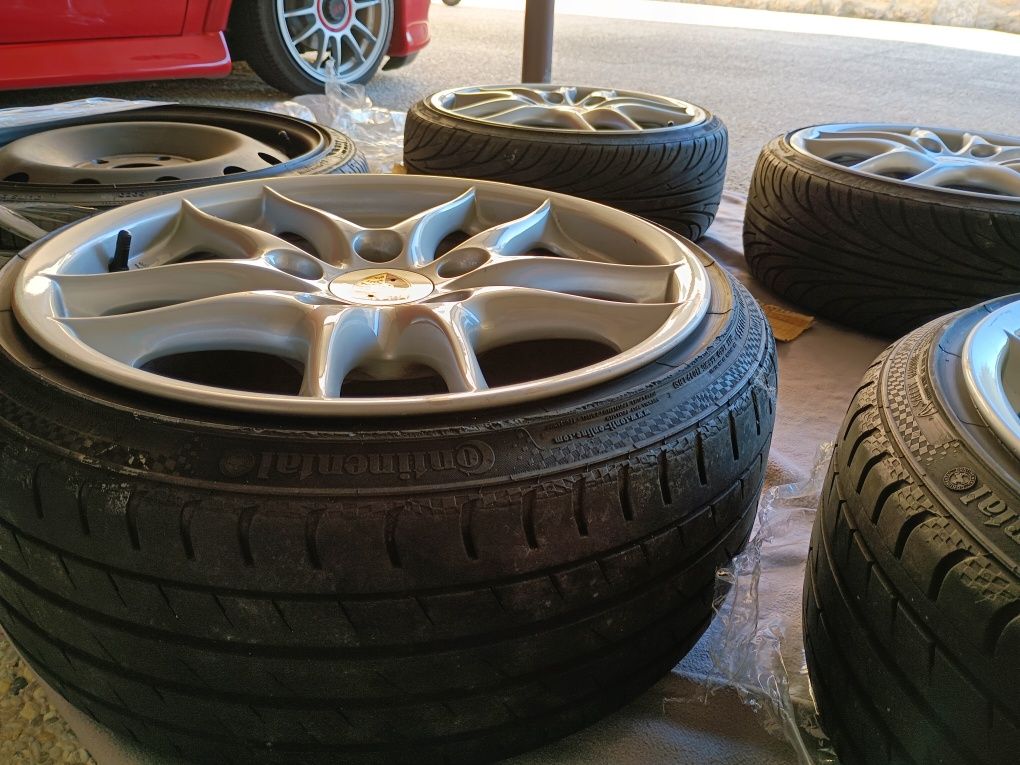 Jantes Porsche R17 com conversores 4x100