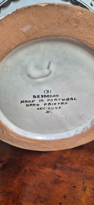 DUŻY ceramiczny wazon amfora ręcznie malowany Portugalia Berardos