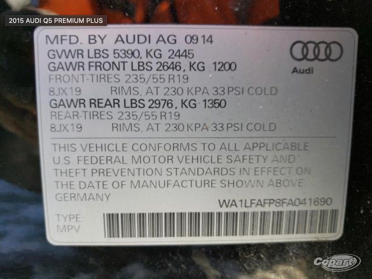 Audi Q5 2014 під пригін США
