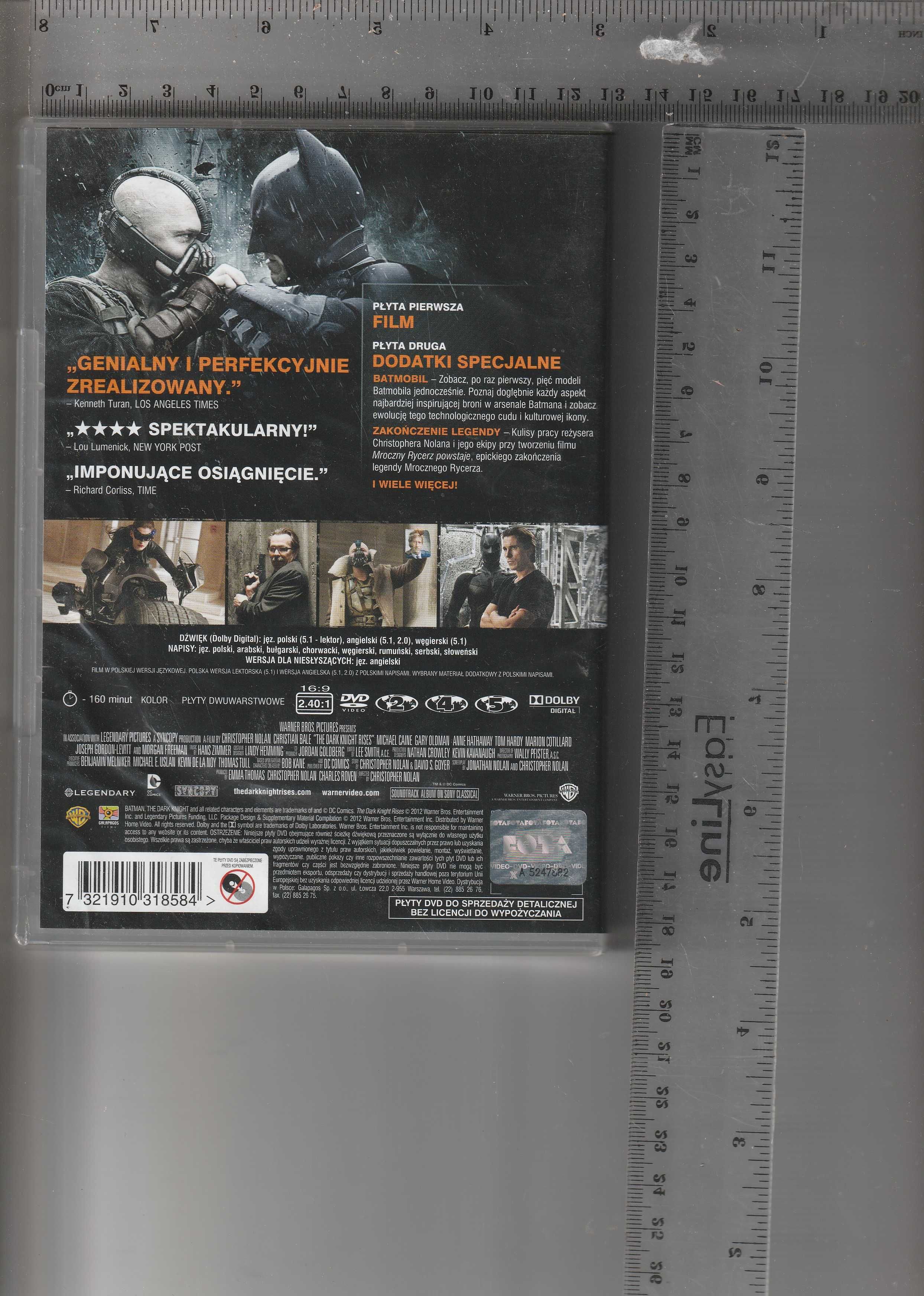 Mroczny Rycerz powstaje (The Dark Knight Rises)  DVD