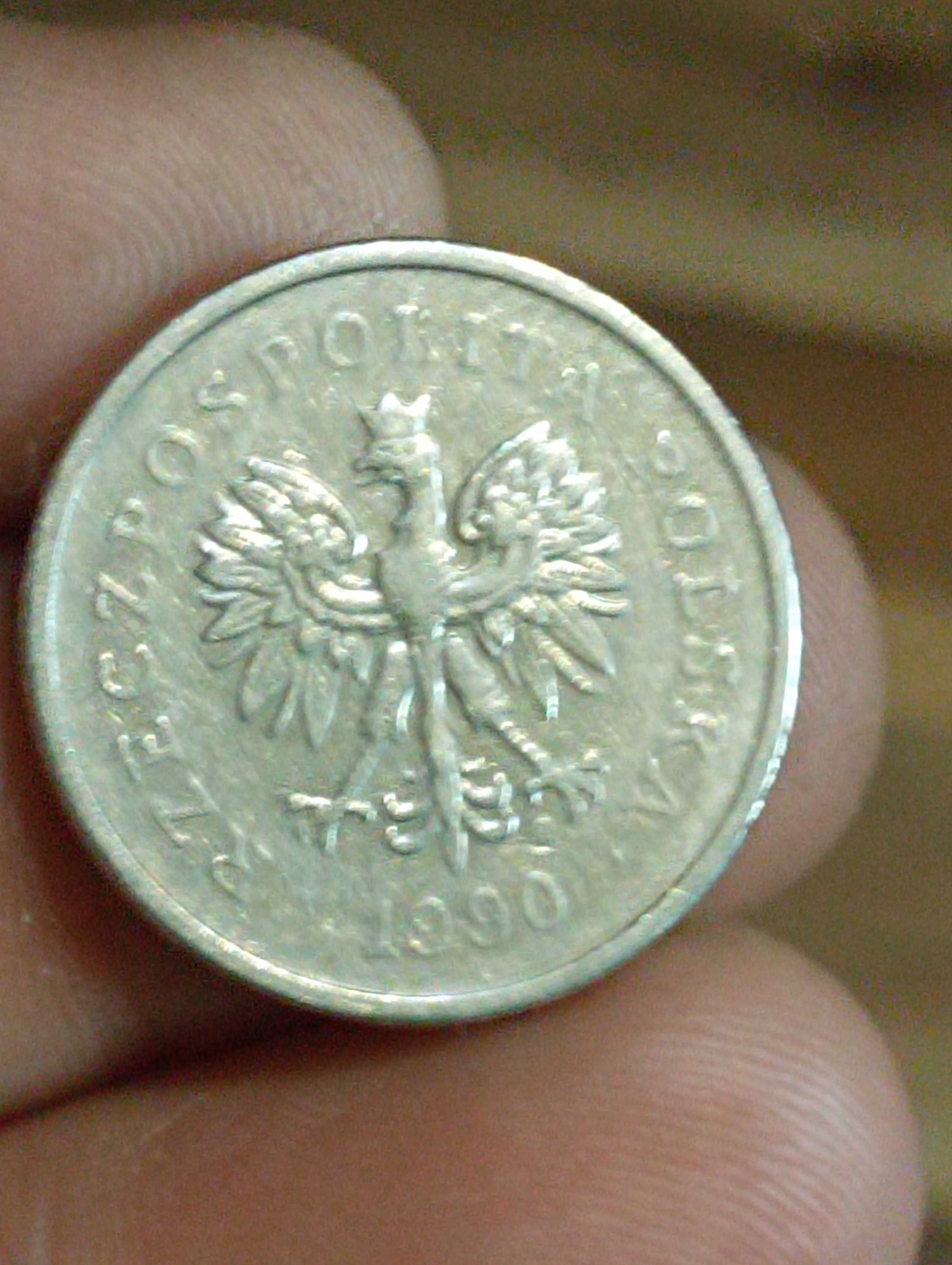 sprzedam dziewiąta monetę 1 zloty 1990 rok