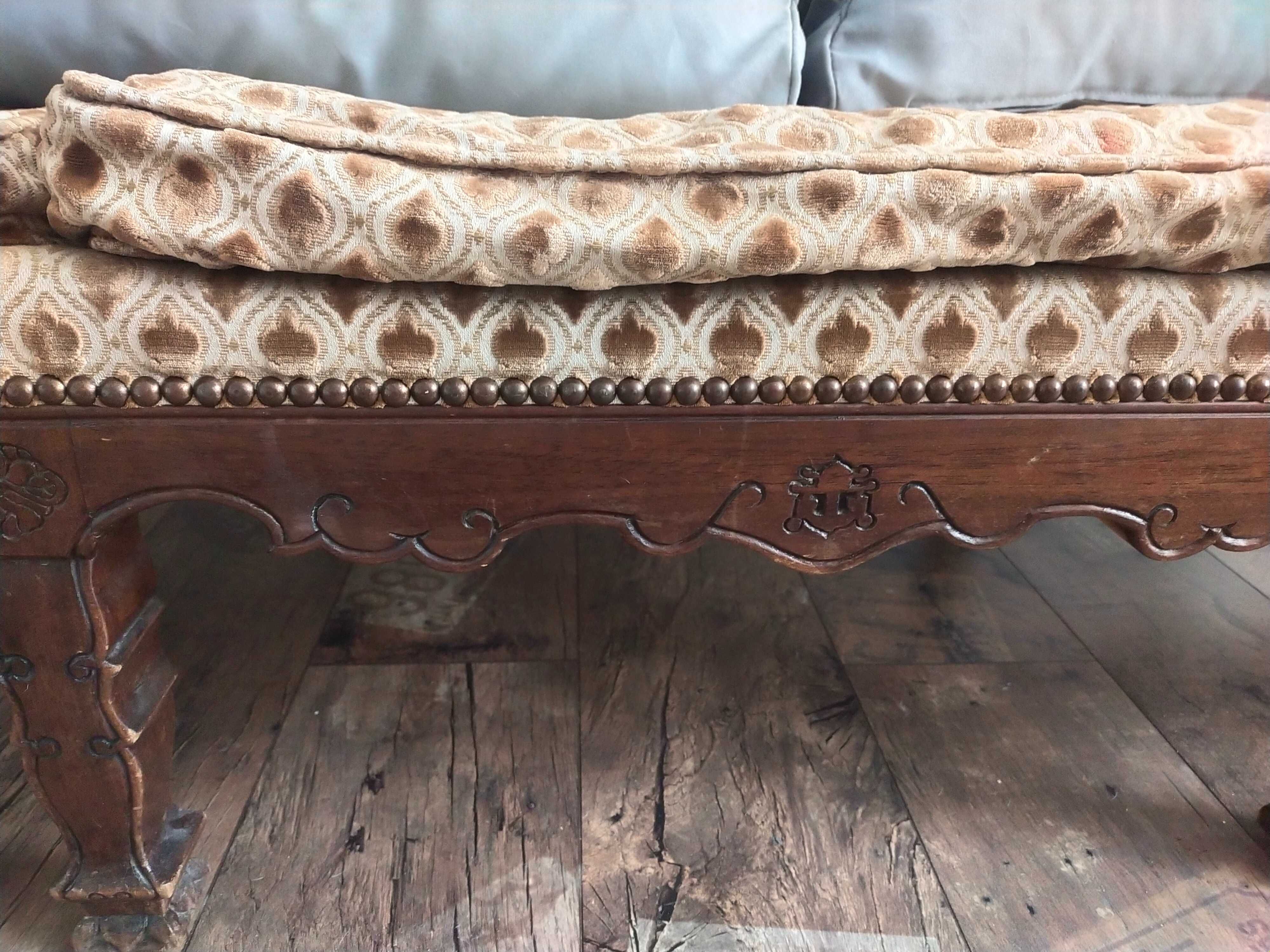 zabytkowa solidna antyczna  kanapa  sofa ława antyk staroć