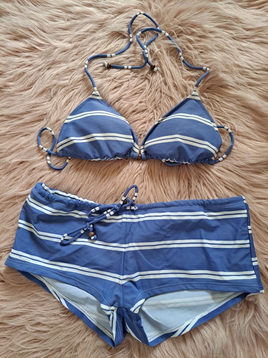 Kostium bikini w paski