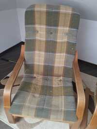 Fotel drewniany bujany