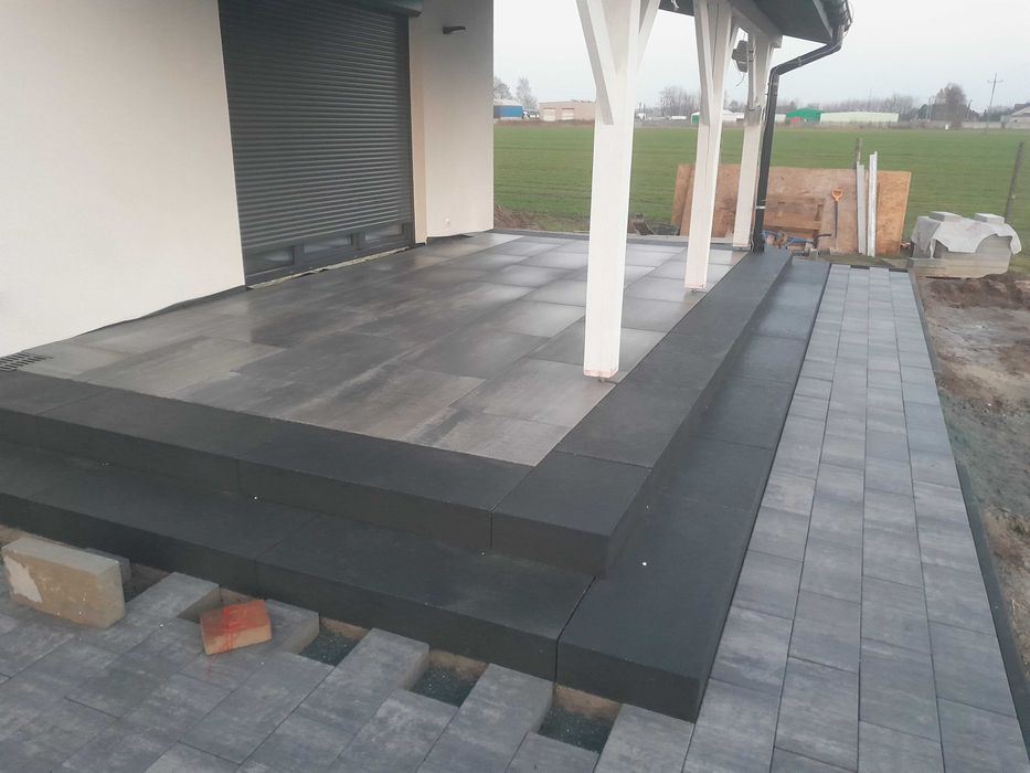 układanie kostki brukowej , usługi minikoparką