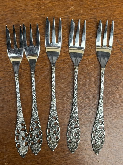 Widelczyki posrebrzane 5 szt