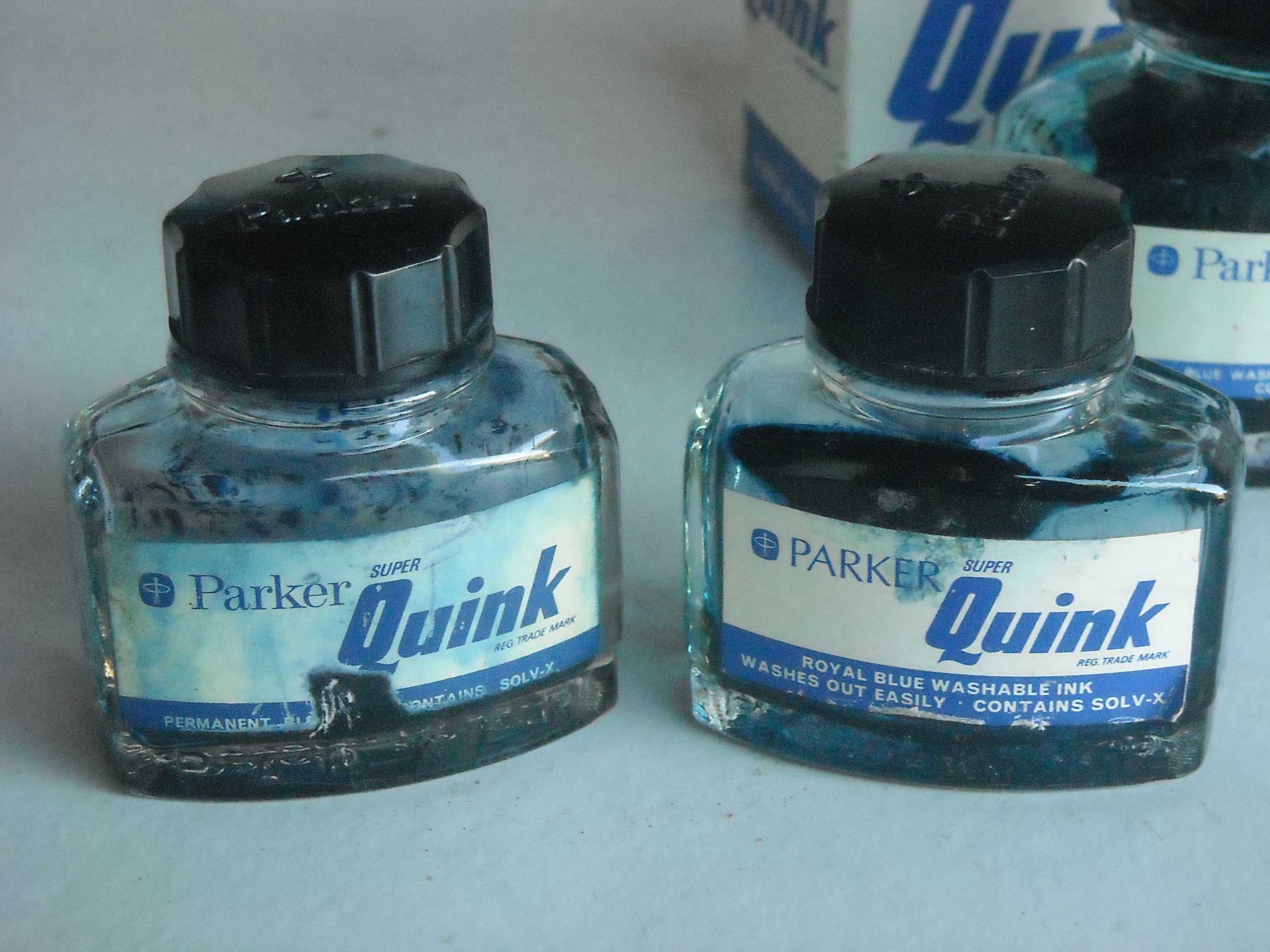 Tinta tinteiros antigos Parker Super Quink