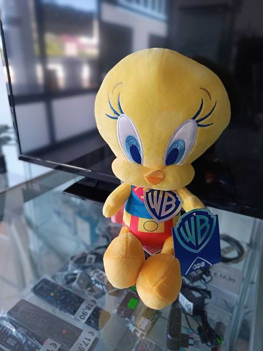 PROMO:Peluche Tweety Superman 30cm (Edição 100 anos Warner Bros.)