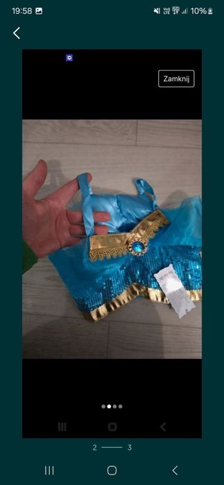 Strój jasmina nowy wiele rozmiarow 110-156+ gadżety