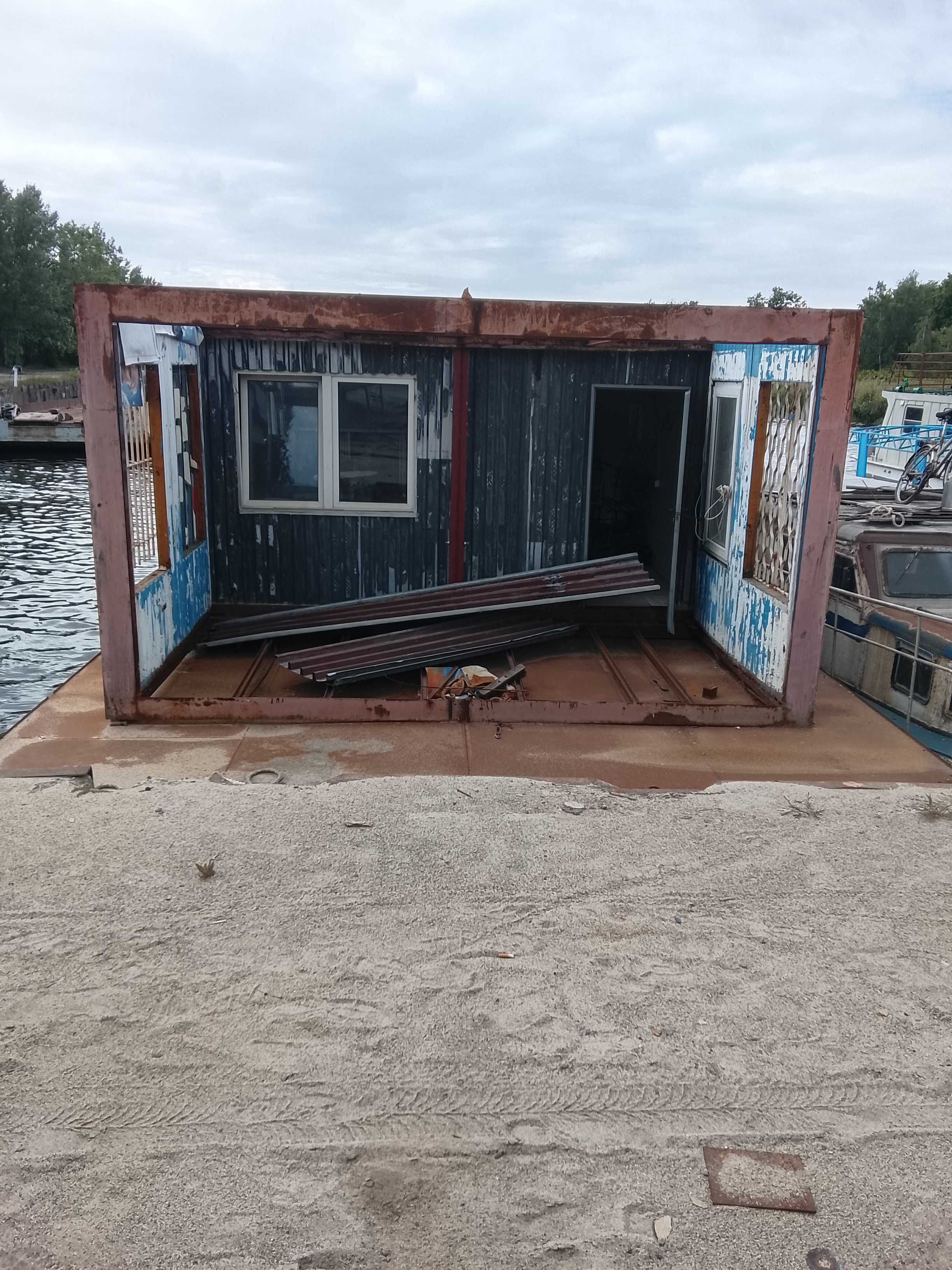 statek, barka, houseboat, houseboot, obiekt pływający, ponton