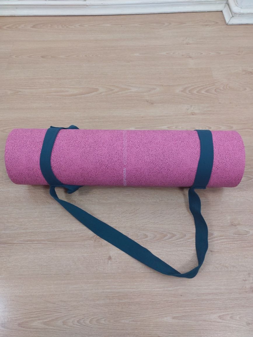 Tapete fitness cor-de-rosa Decathlon (como novo)