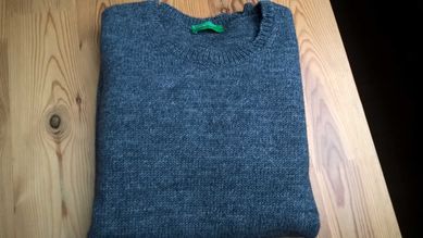 Nowy męski sweter United Colors of Benetton, rozmiar L (wełna, alpaka)