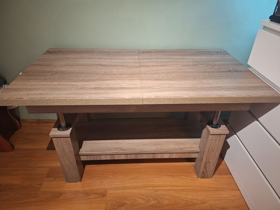 Rozkładany i podnoszony stół ława dąb sonoma 70x130 cm