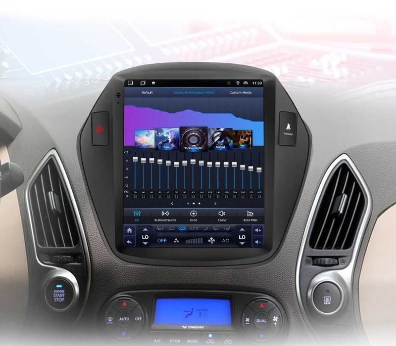 Radio nawigacja Hyundai Tucson 2 IX35 Tesla Style Android Carplay DSP