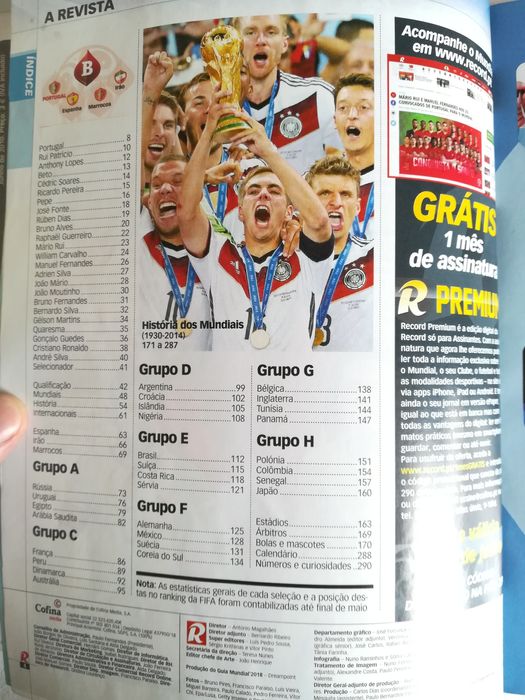 Revista Record Mundial de Futebol 2018