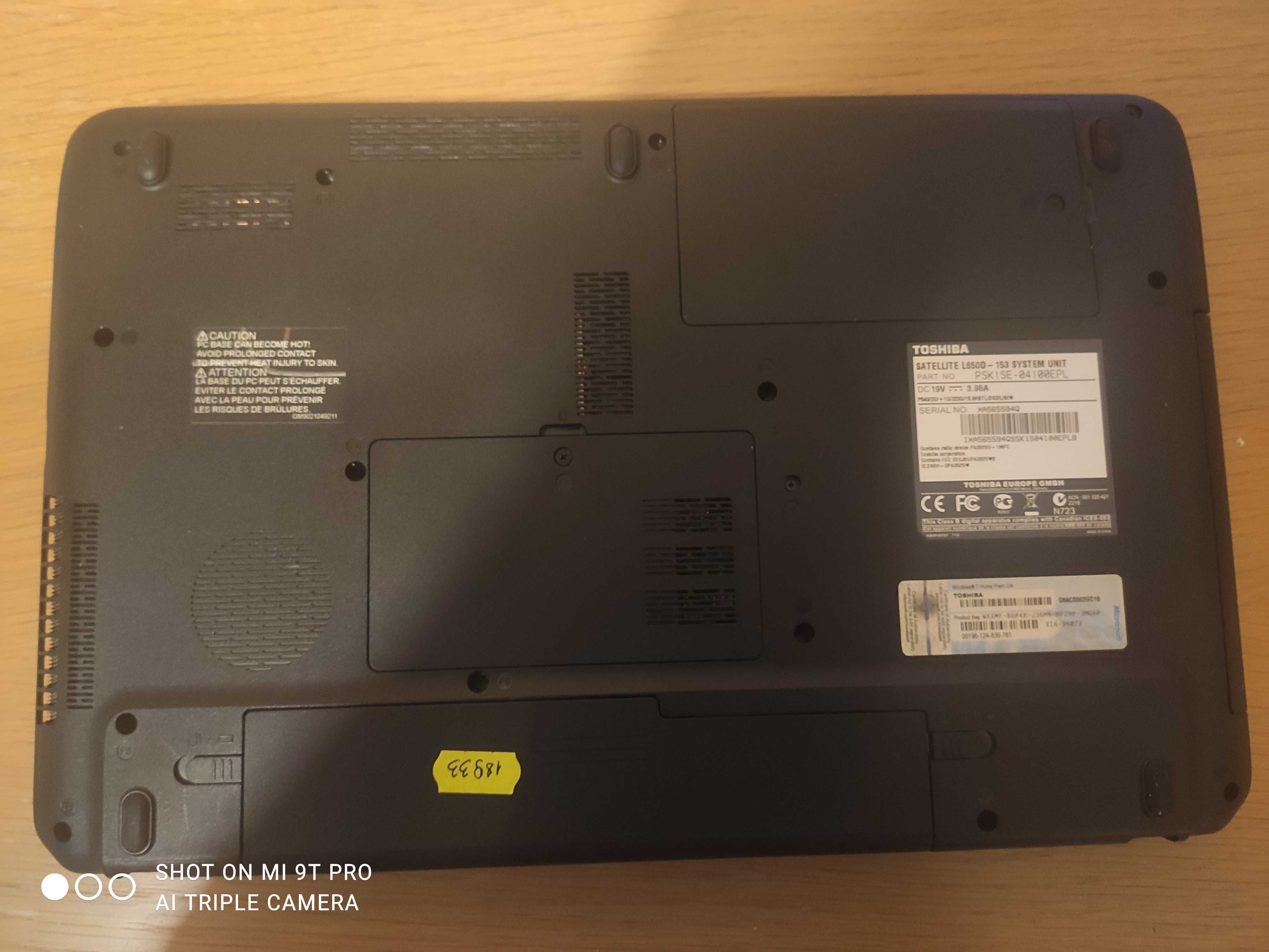 Laptop Toshiba Satellite L650D-153 Gdów