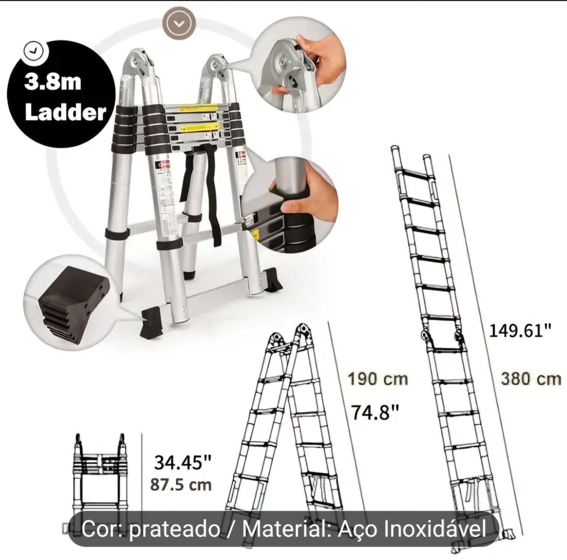Vendo escada/escadote telescópica