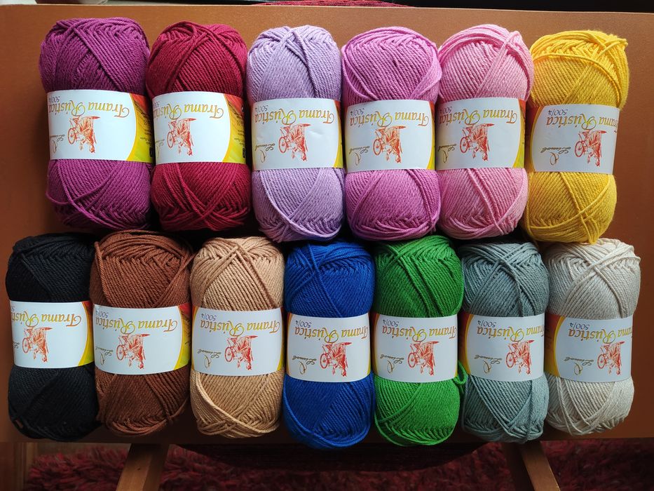 Novelos saldos de lã acrílico, algodão, trama rústica, fab em Portugal