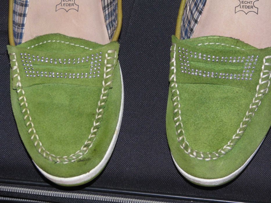 mokasyny r.39 seledynowe