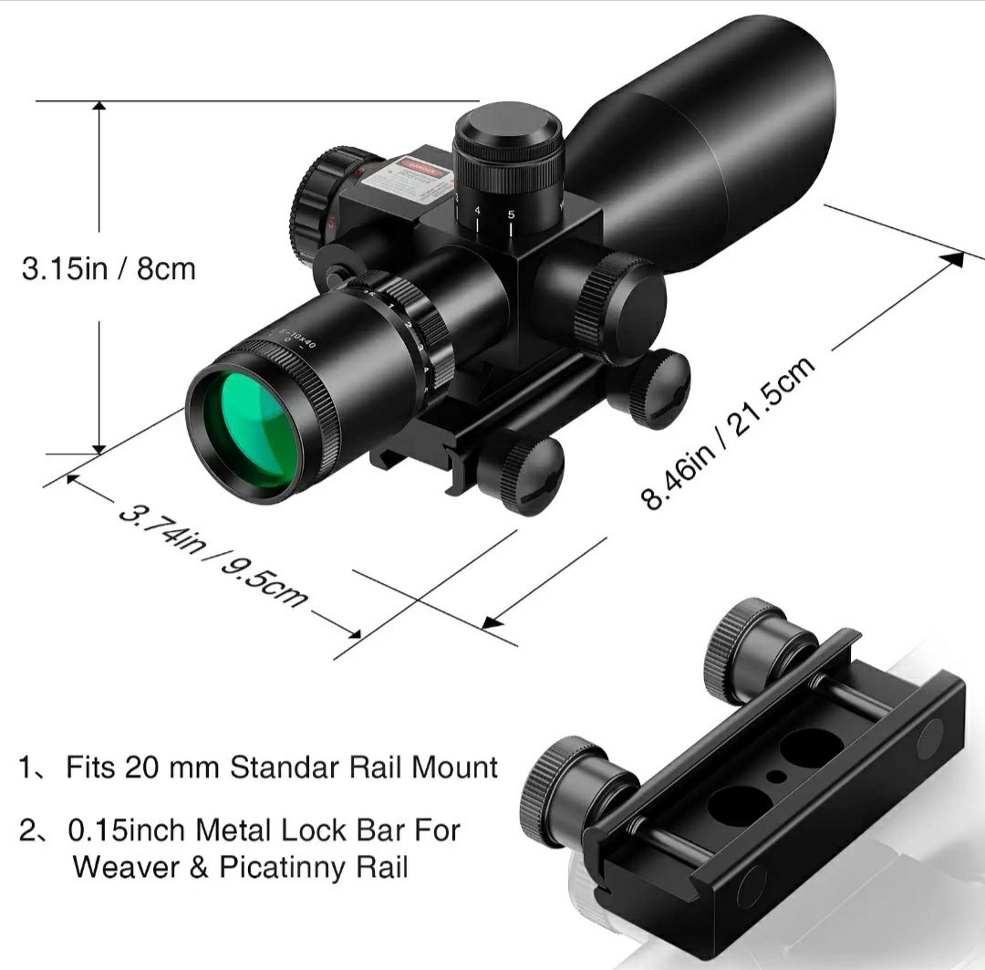 Оптичний приціл MidTen Rifle 2.5-10x40 Тактичний