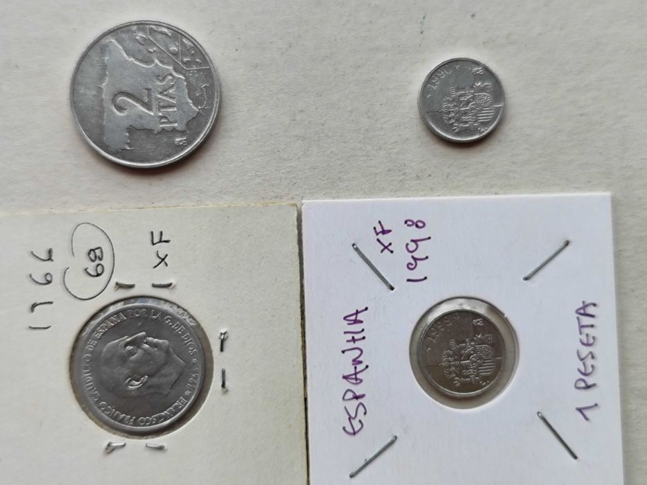 Moedas de Espanha(venda individual) - Pesetas em excelente estado