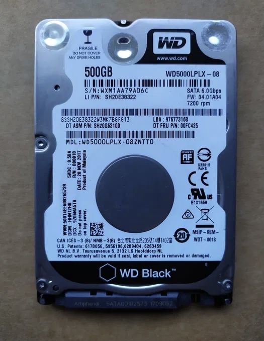 Disco Rigido HDD 2.5” Western Digital 500 Gb