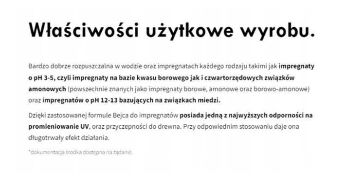 Bejca do impregnatu 1:800 ZIELONA/BRĄZOWA
