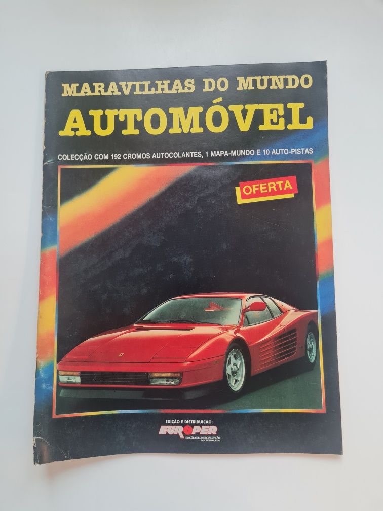 Caderneta de cromos Maravilhas do Mundo Automóvel