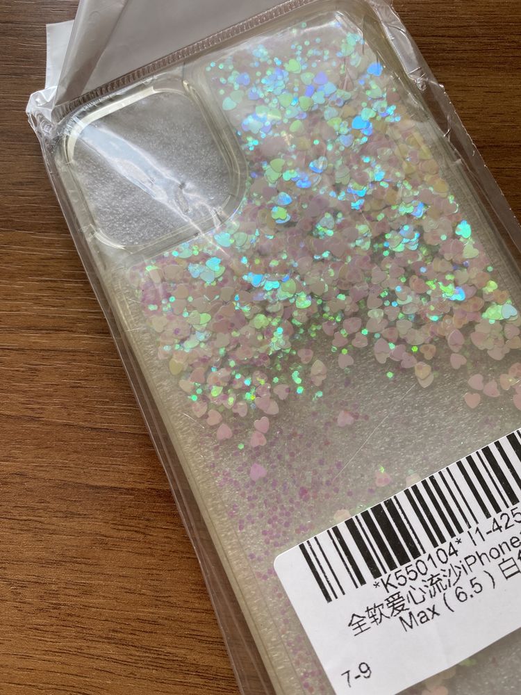 Чохол акваріум iPhone 11 Pro Max, чехол аквариум, сердечки дуохром