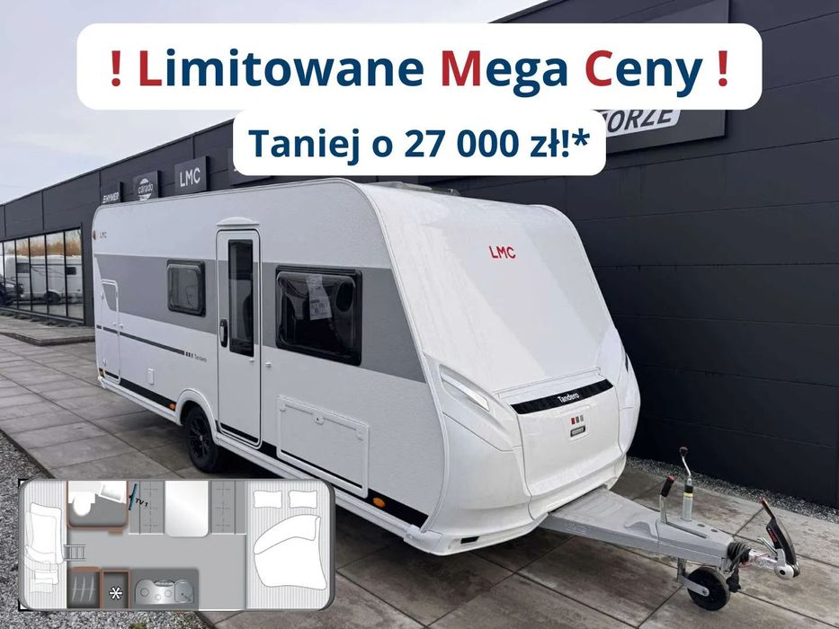 LMC Tandero 500K  - NOWA, 5os, DMC1500kg, FV23%, Hymer Center Pomorze, Łóżko piętrowe