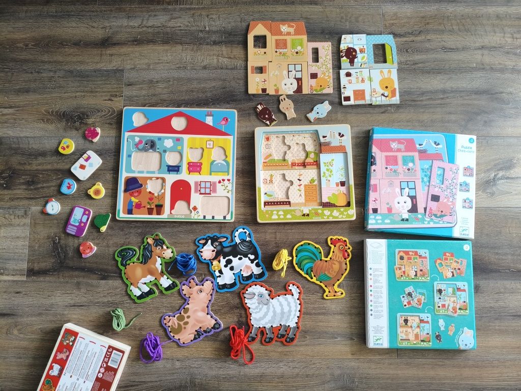 Puzzle Djeco przeplatanka melisa &;doug+ kulodrom hape