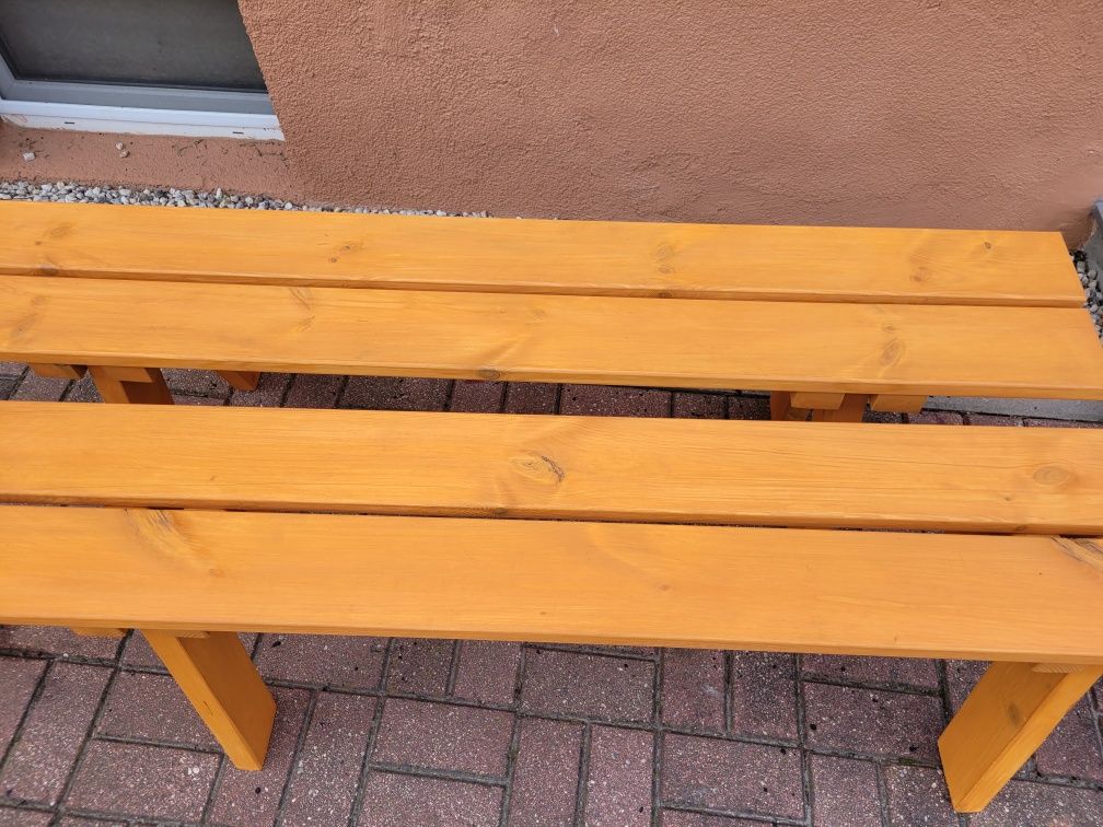 Stół drewniany ogrodowy i ławki