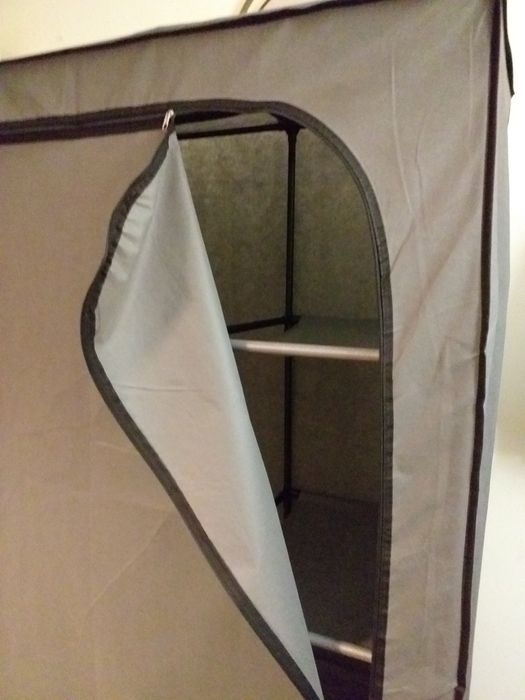 Roupeiro lona resistente 5prateleira,varão p cabides,2cores,PREÇO UNID