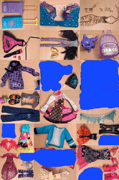 Аксесуары для кукол монстр хай, Monster High, одежда, обувь,украшения