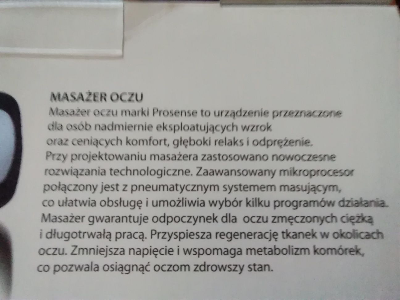 Masazer oczu prosense pr-130