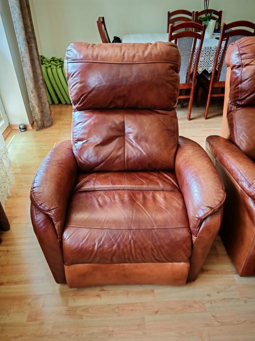 Skórzana sofa + 2 fotele