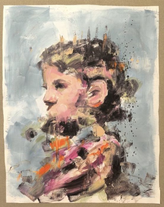 Geranio Paola , acrilico sobre tela