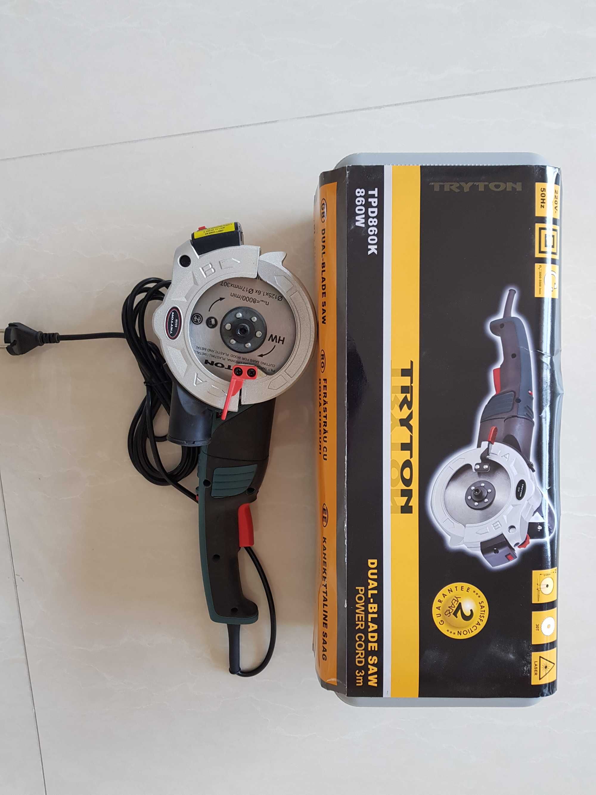 Pilarka dwutarczowa 860w tryton TPD860K 125mm
