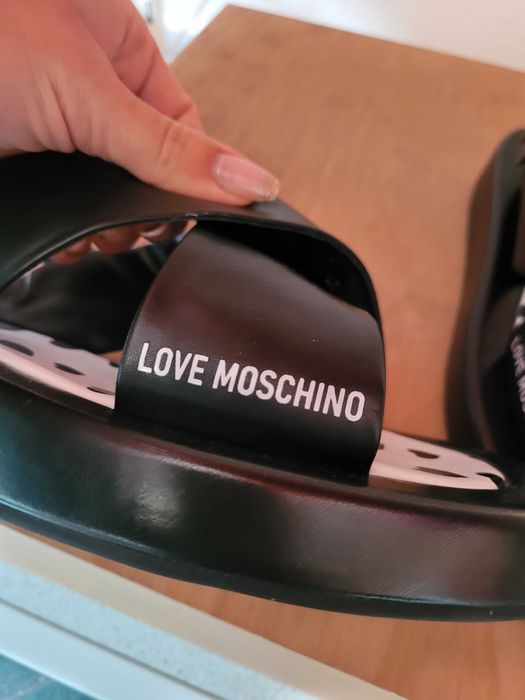 Love Moschino Sandały na gładkiej platformie