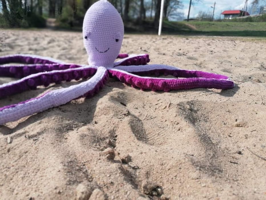 Ośmiornica na szydełku xxl