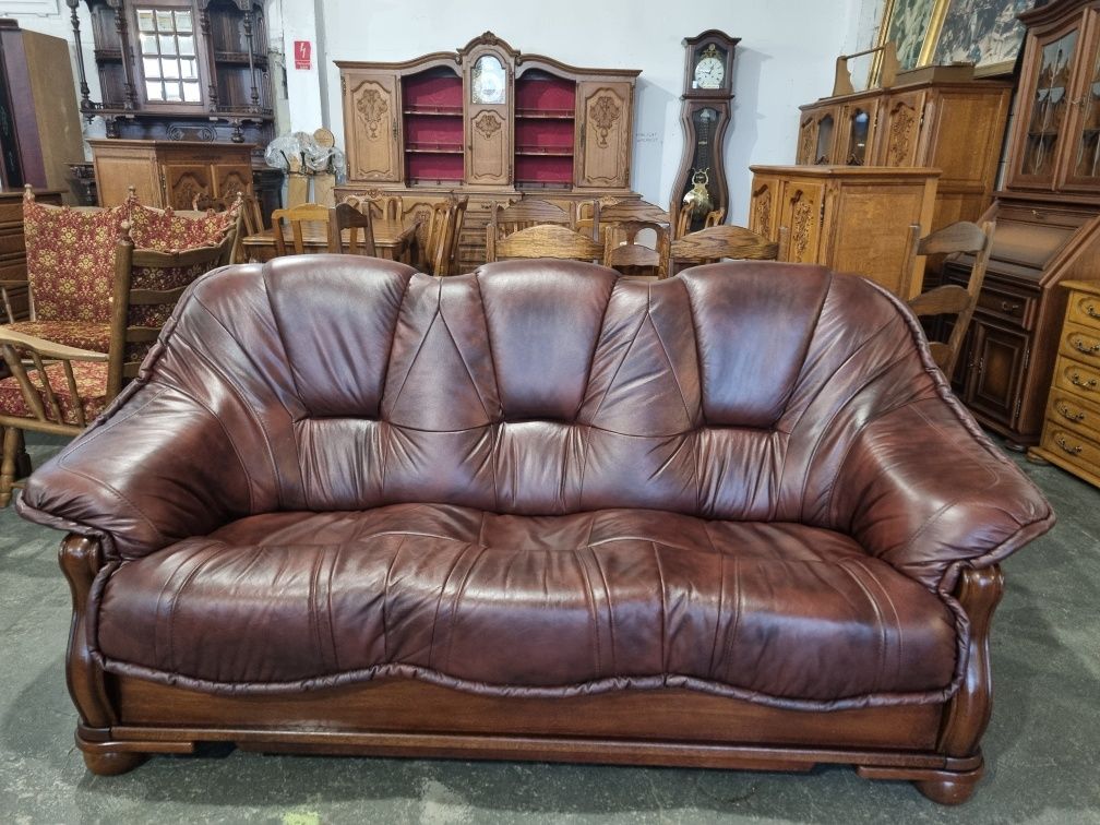 kanapa sofa skóra naturalna