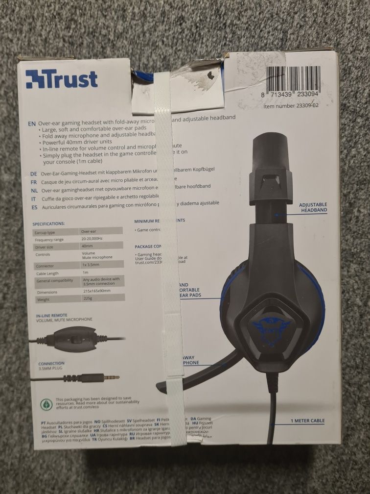 Słuchawki z mikrofonem Trust Rana Gaming Headset GXT 404B PS5 PS4