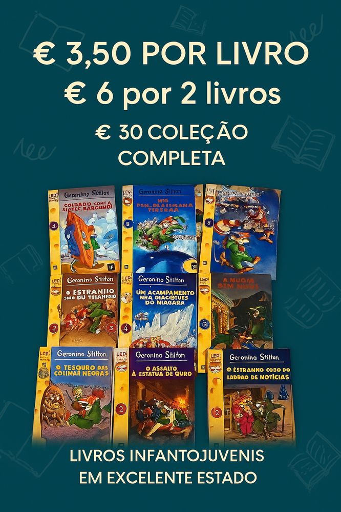 Geronimo Stilton 9 livros infantojuvenis do Plano Nacional de Leitura