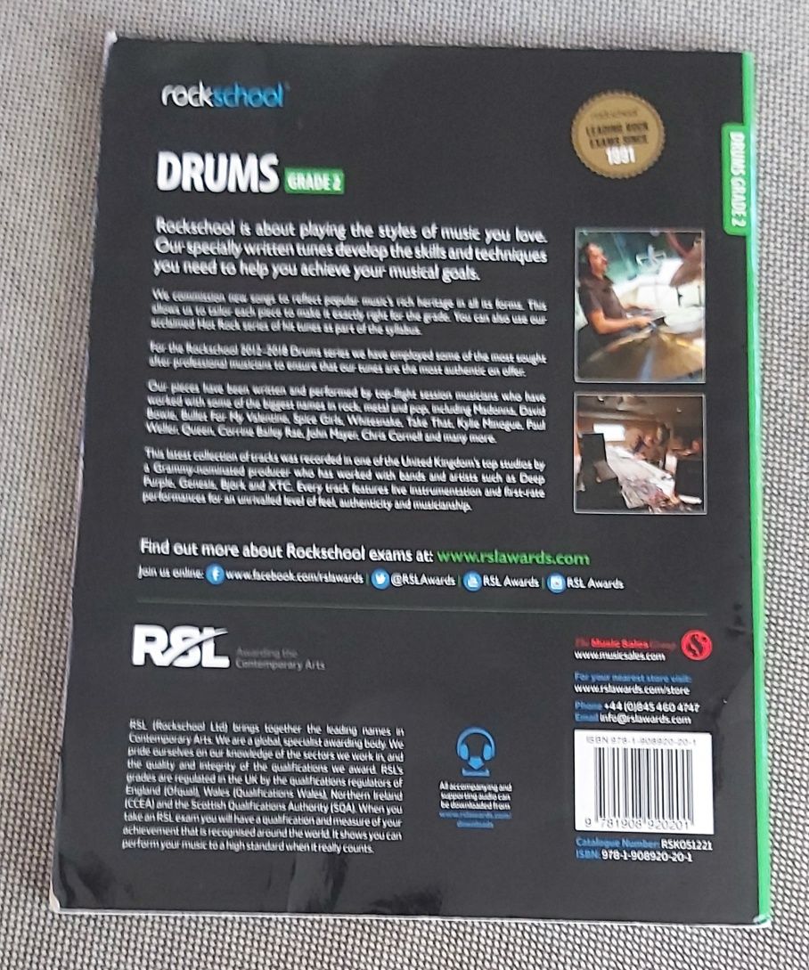 Livro Rockschool Grade 2 Drums (bateria)