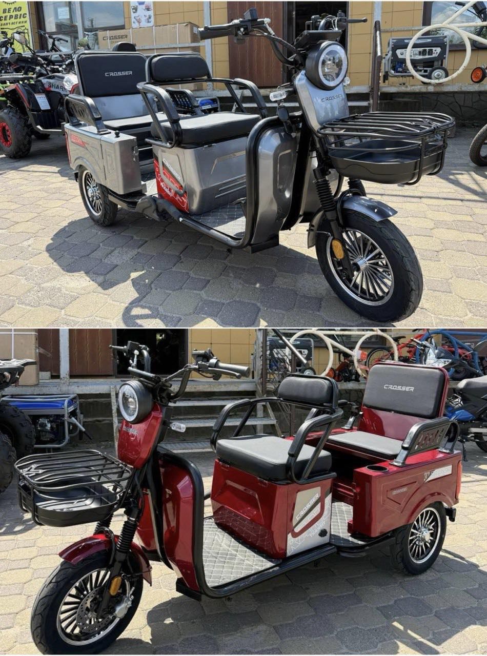 Електроскутер електротрайк триколісний Crosser Transit TR-5 800W 72V/2