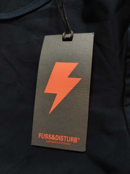 Nowy Fuss&Disturb XL 42 strój gimnasytczny sportowy srebrny granat