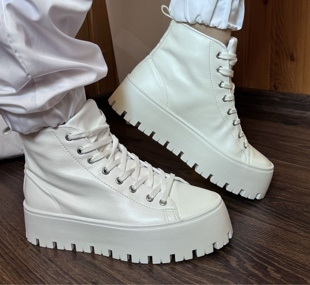 Високі кросівки asos design білого кольору 37