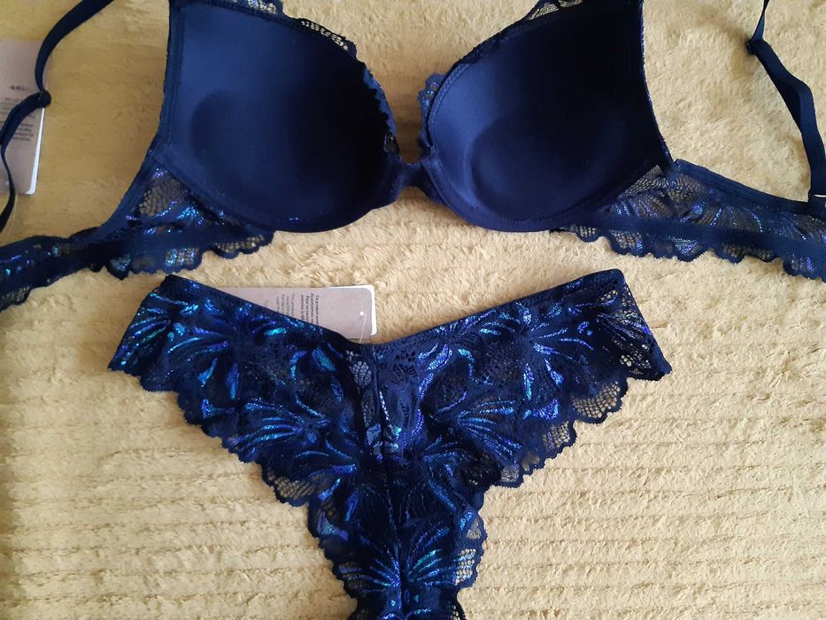 Nowy komplet bielizna Etam model REFLET metki biustonosz 75B i majtki