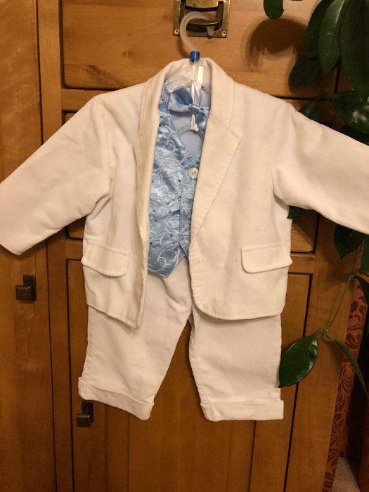 Ubranko do chrztu firmy Krasnal r. 74 + MEGA PAKA 100 szt. wyprawka