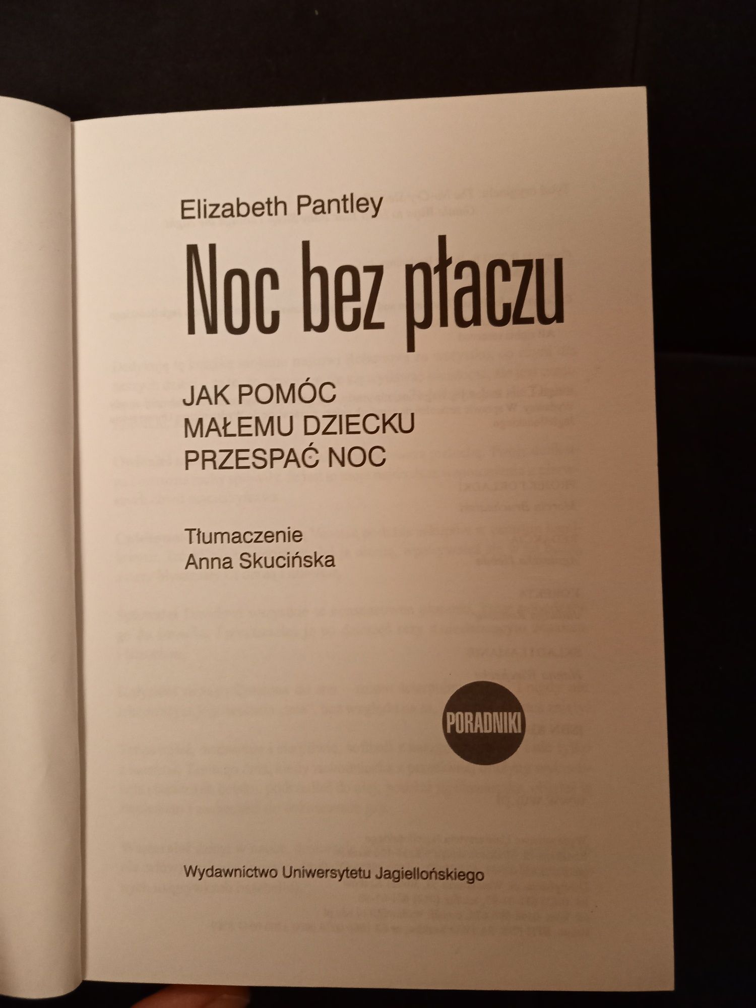 Noc bez płaczu Elizabeth Pantley